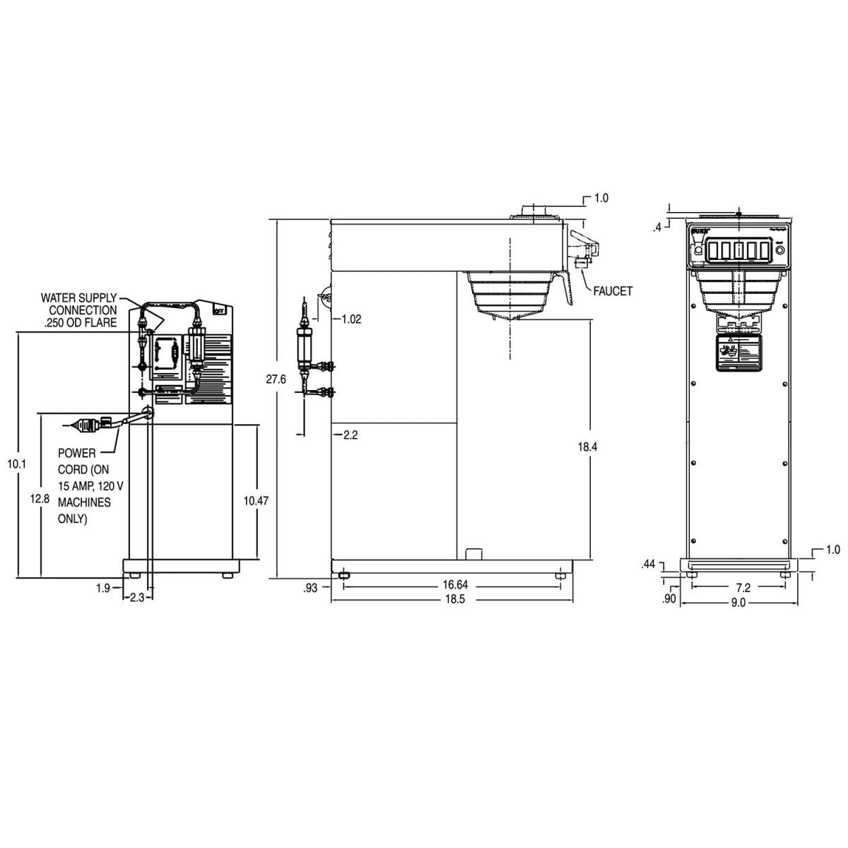 BUNN CWTF15-TS Thermal Server Dispensed Brewer (23000.6012)