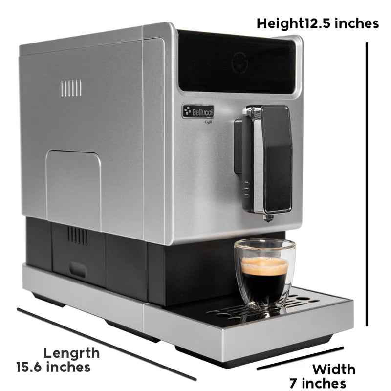 Bellucci Slim Caffè with dimension markers