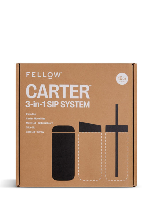 Fellow Carter 3-in-1 Sip System packaging on a white background