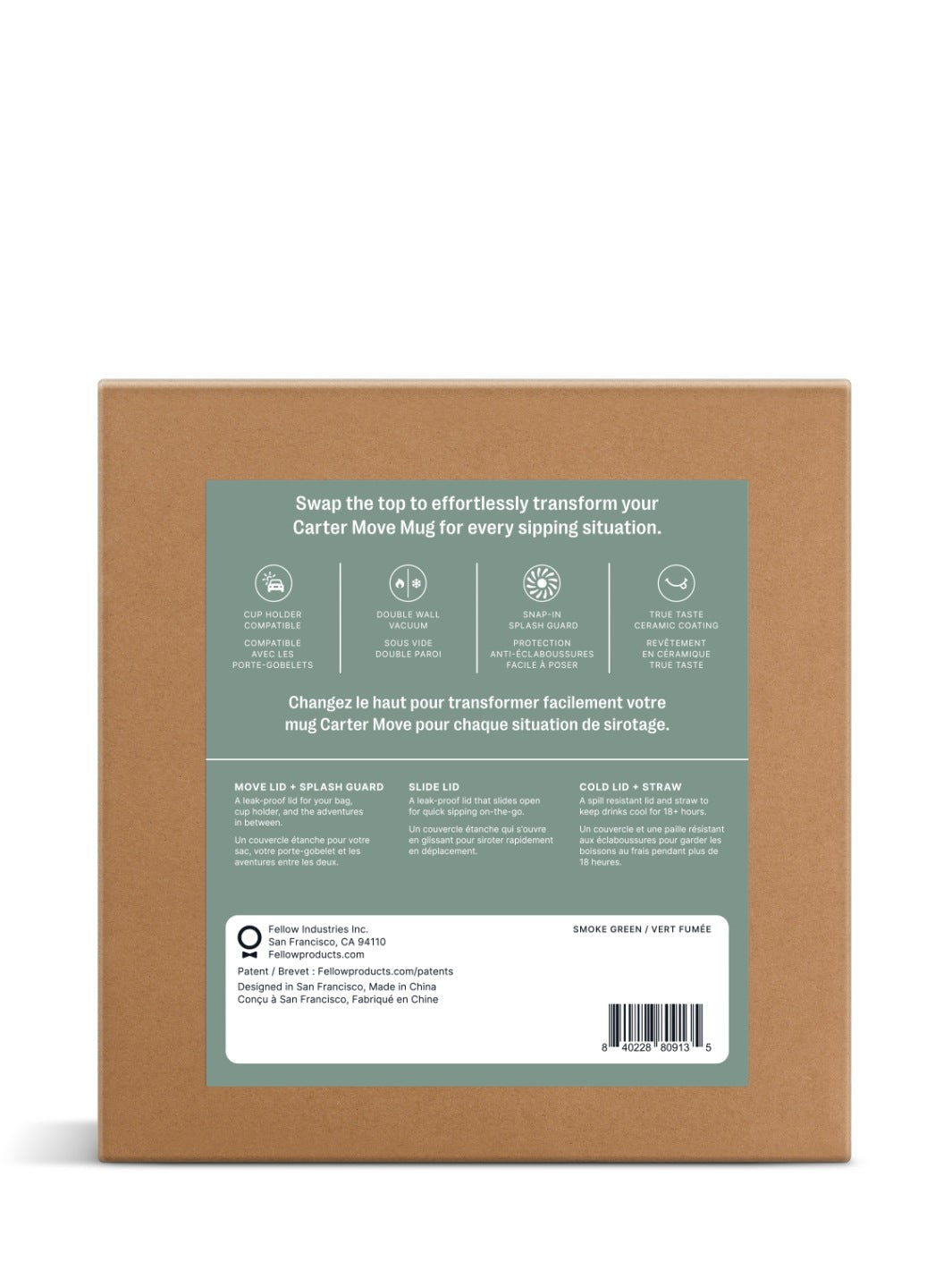 Box with a label on a white background