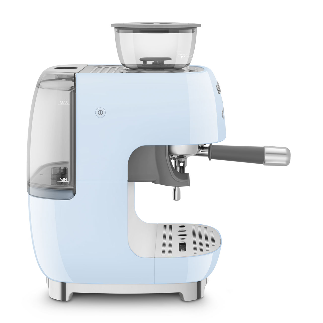 SMEG EGF03 Espresso Coffee Machine with Built-In Grinder - Pastel Blue