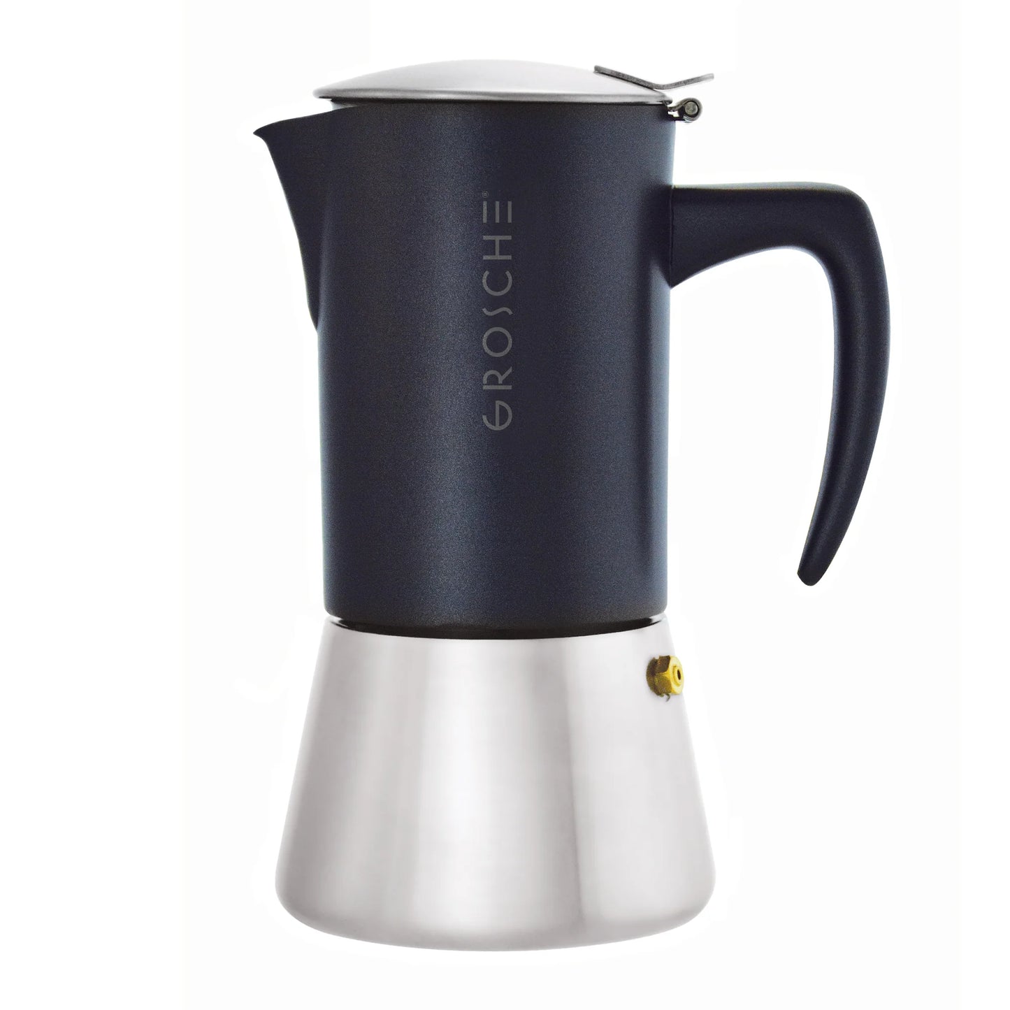 GROSCHE Milano Steel Black Moka Pot