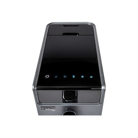 Fully automatic espresso machine menu option buttons lit