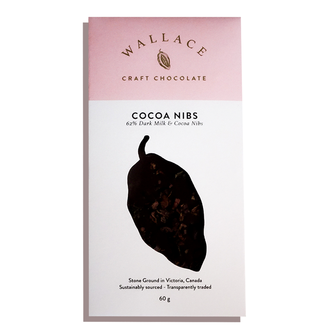 WALLACE CRAFT CHOCOLATE - Cocoa Nib & Dark Milk Chocolate