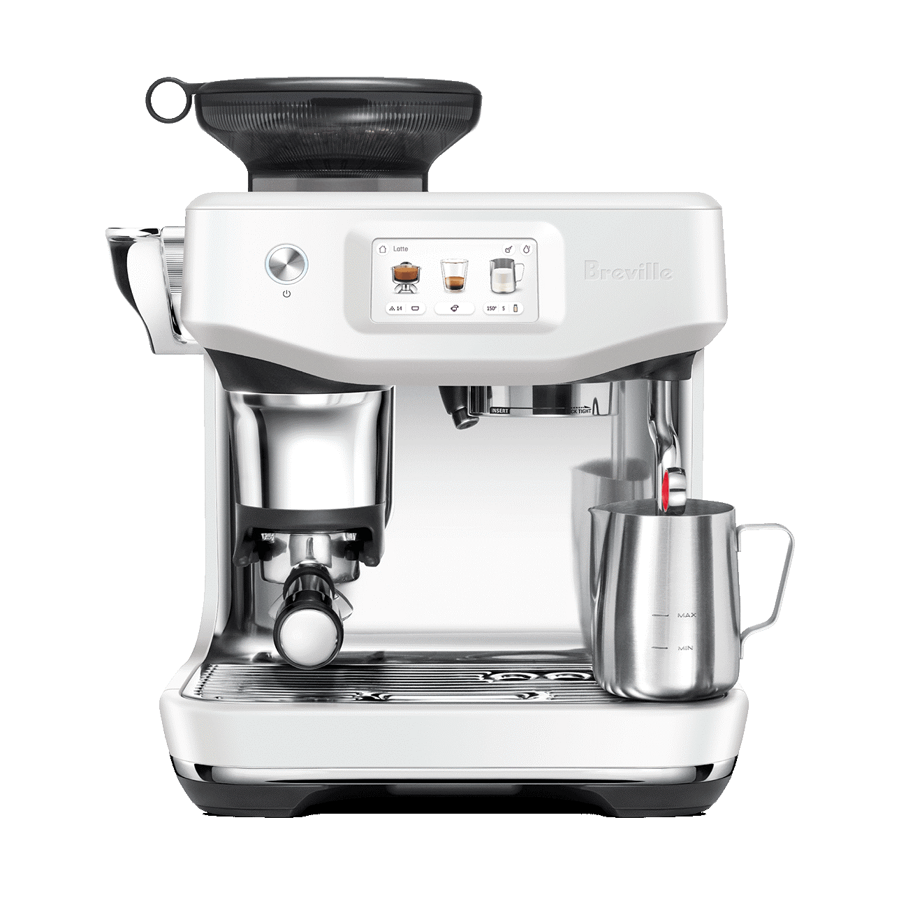 BREVILLE Barista Touch Impress Espresso Machine - Sea Salt Front