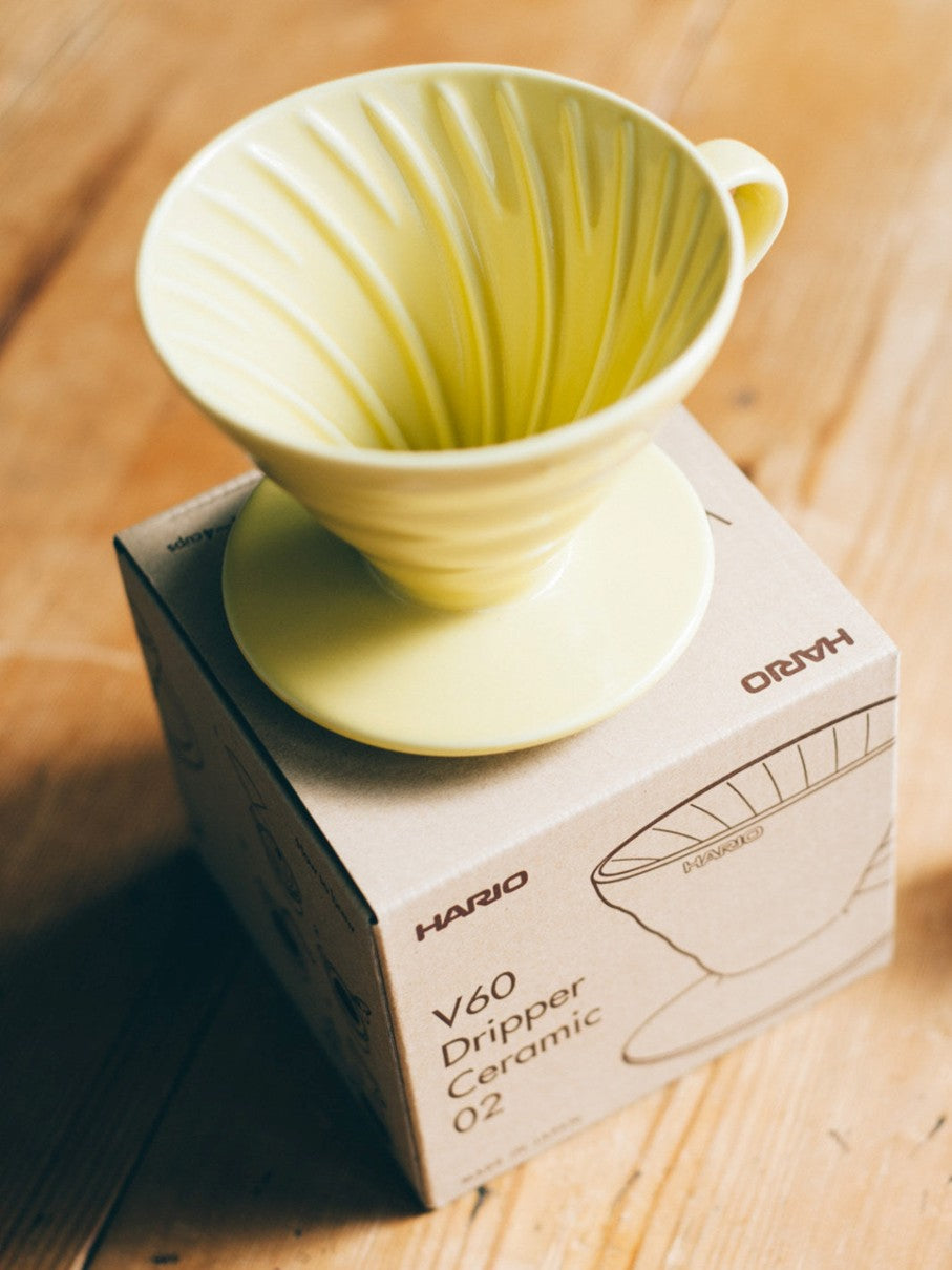 HARIO V60-02 Ceramic Dripper - Yellow