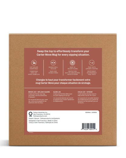 FELLOW Carter 3-in-1 Sip System [16oz/474ml] - Sienna