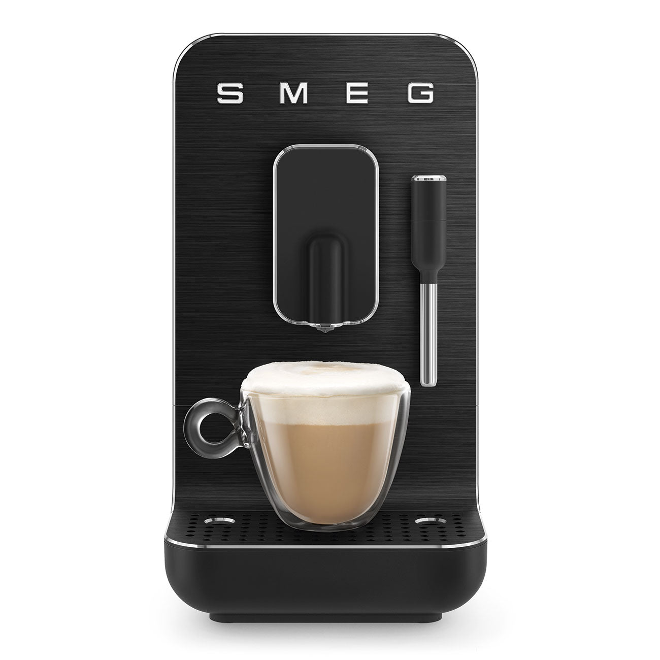 SMEG Fully Automatic Espresso Machine with Steam Wand - Full Black