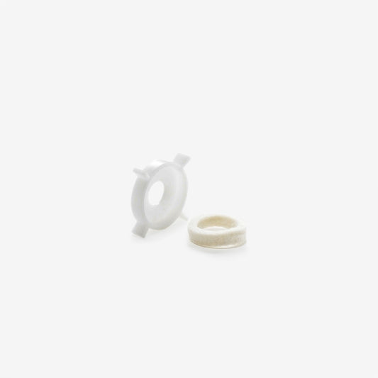 Plastic paddle wheel with felt ring