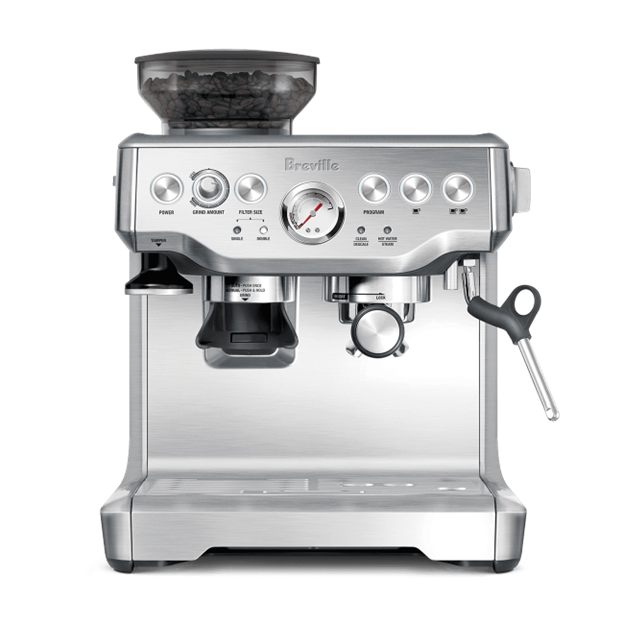 Breville Barista Express espresso machine on a white background