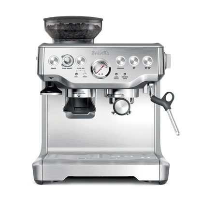 Breville Barista Express espresso machine on a white background