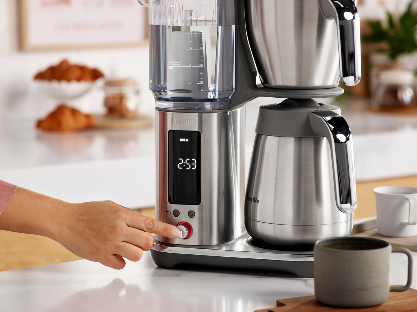 BREVILLE Luxe Brewer Thermal Drip Coffee Maker - Brushed Stainless Steel