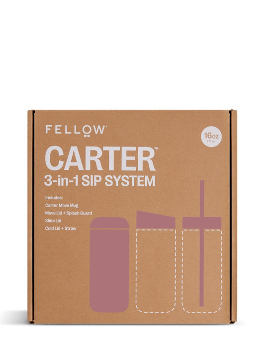 Fellow Carter 3-in-1 Sip System packaging on a white background