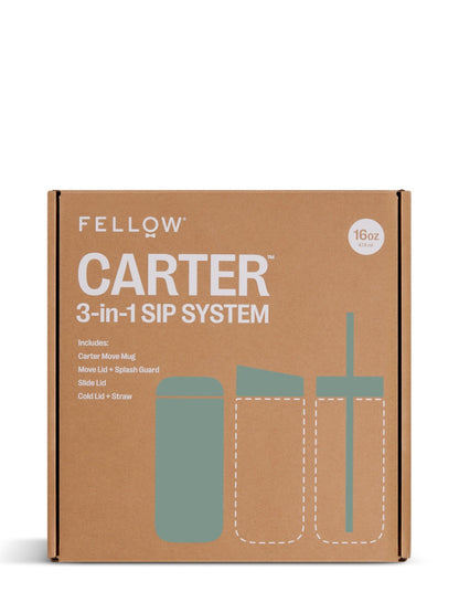 Fellow Carter 3-in-1 Sip System packaging on a white background