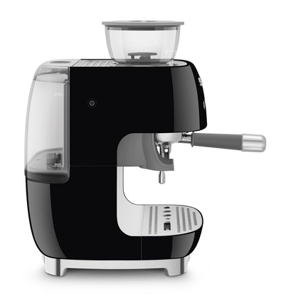 SMEG EGF03 Espresso Coffee Machine with Built-In Grinder - Black