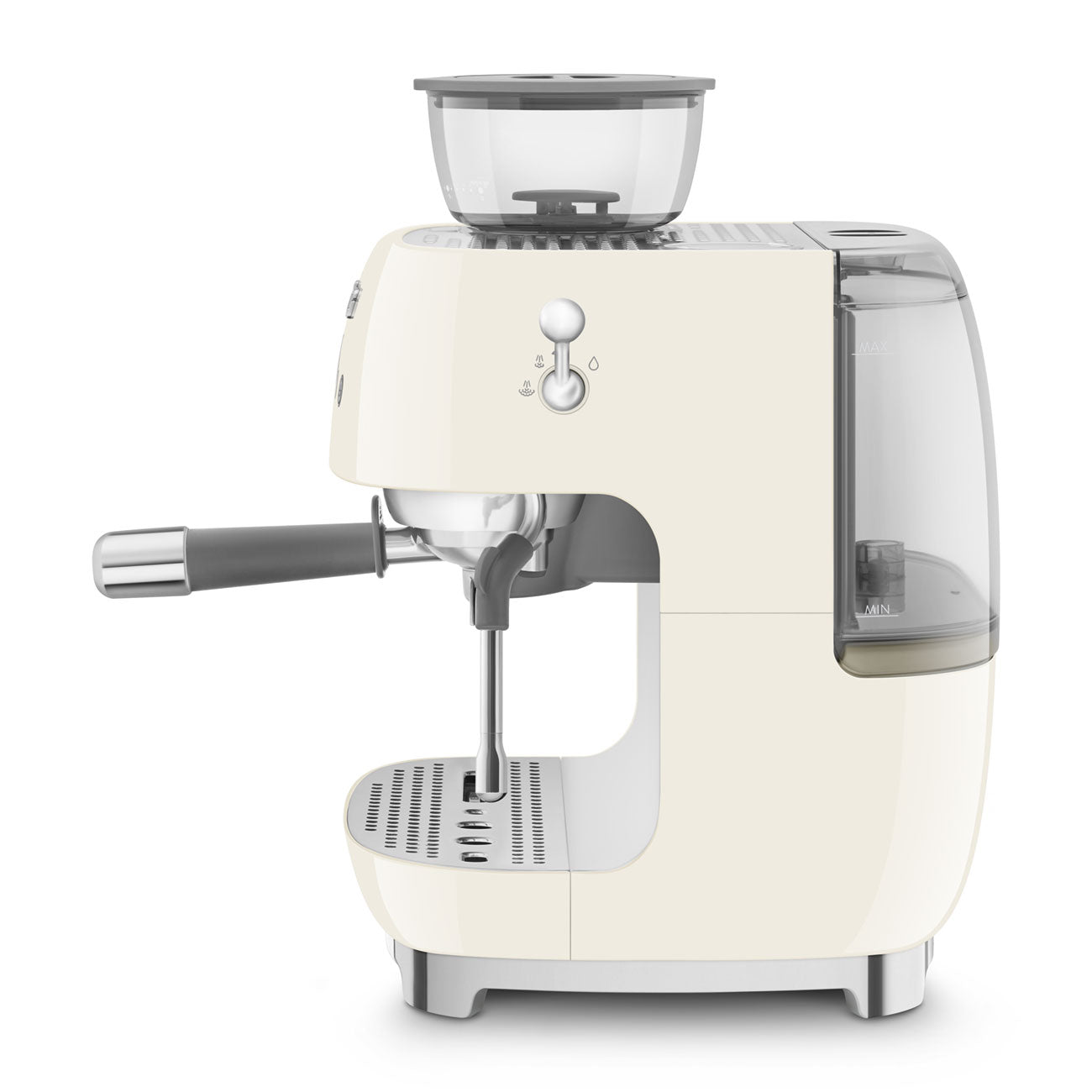SMEG EGF03 Espresso Coffee Machine with Built-In Grinder - Cream