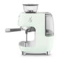 SMEG EGF03 Espresso Coffee Machine with Built-In Grinder - Pastel Green