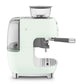 SMEG EGF03 Espresso Coffee Machine with Built-In Grinder - Pastel Green