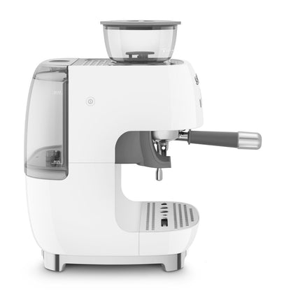 SMEG EGF03 Espresso Coffee Machine with Built-In Grinder - White