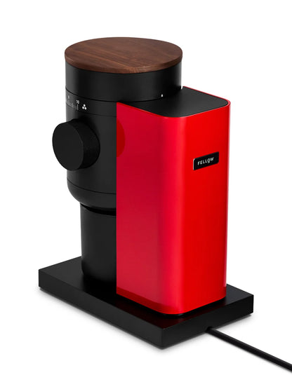 FELLOW Opus 2 All-Purpose Coffee Grinder - Cherry Red & Walnut