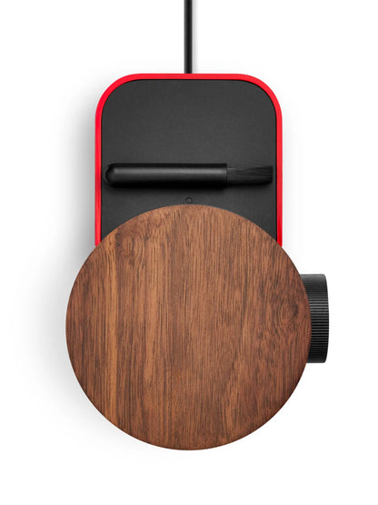 FELLOW Opus 2 All-Purpose Coffee Grinder - Cherry Red & Walnut