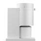 White coffee grinder side view on a white background