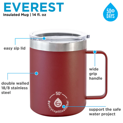GROSCHE Everest Insulated Travel Mug [14oz] - Everest Blue