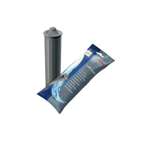 Gray CLARIS filter and its packaging on a white background