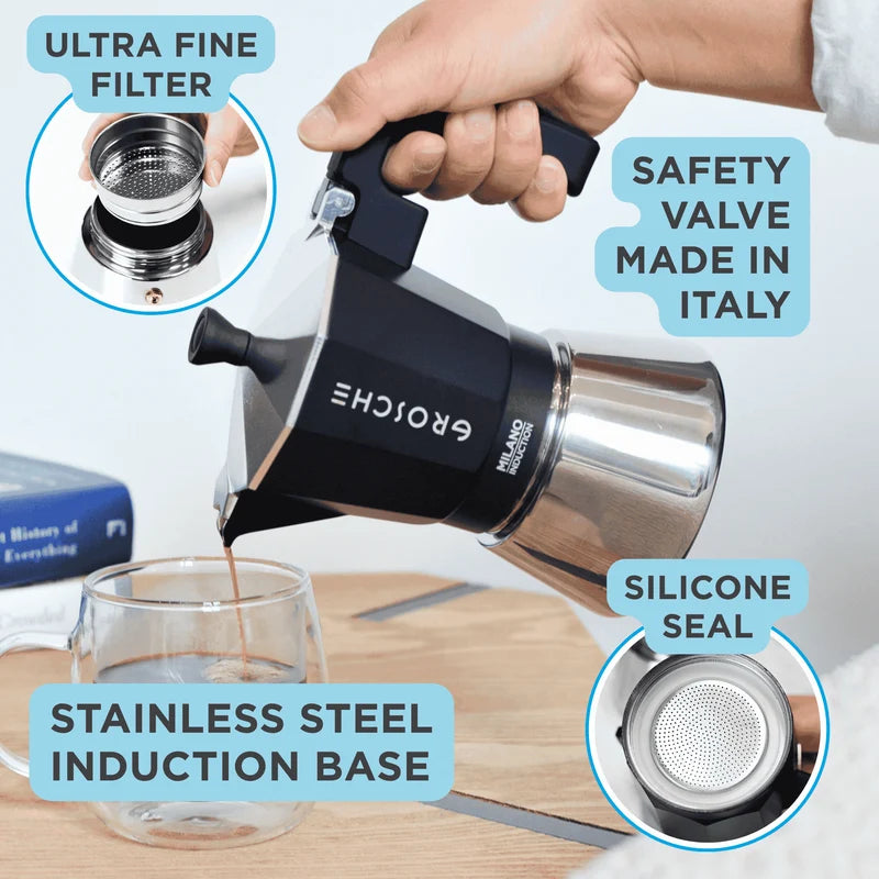GROSCHE Milano Induction Moka Pot [9 Cup]
