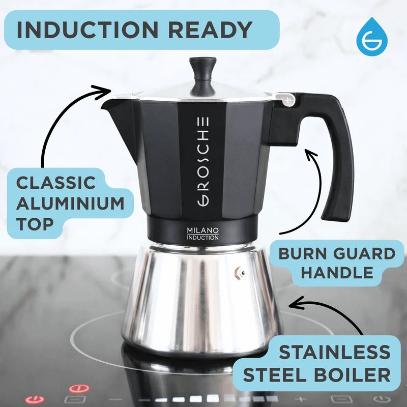 GROSCHE Milano Induction Moka Pot [9 Cup]