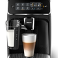 Philips 3200 espresso machine with a latte in a glass