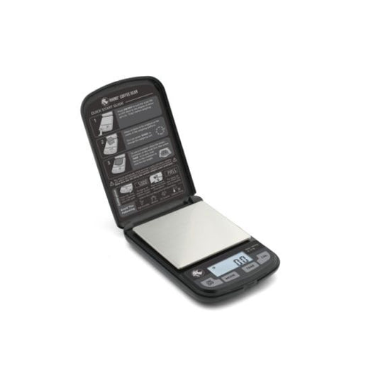 Rhino Brand Digital pocket scale on a white background