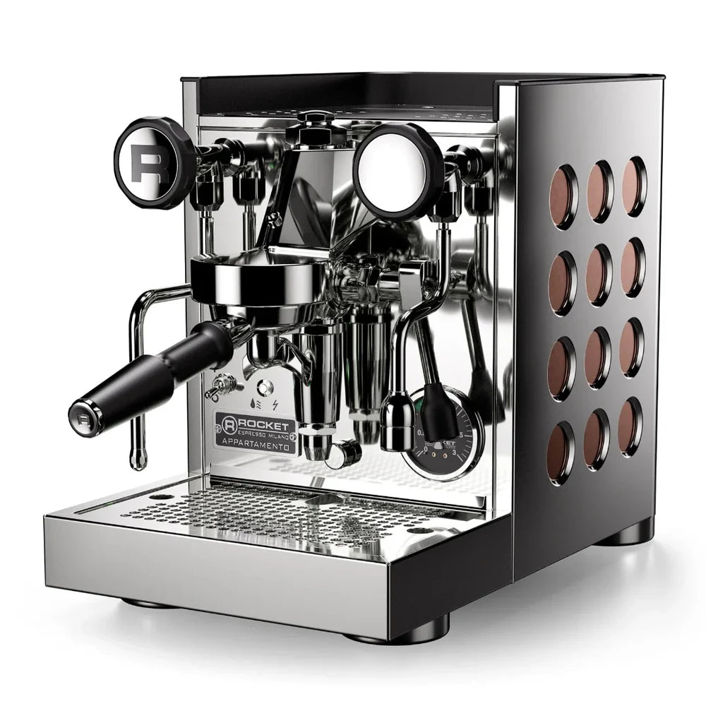 Espresso machine with a white background