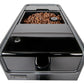 Bellucci Slim Latte Top, zoomed in with hopper lid off with coffee beans inside