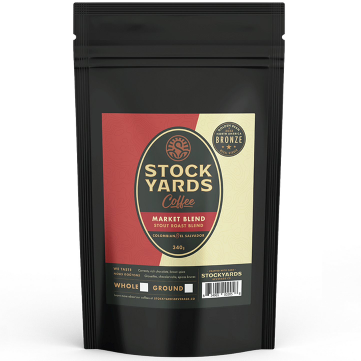 Stockyards Coffee Market Blend package on a white background