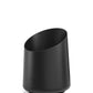 Black scale dosing cup on a white background
