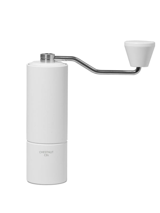 White Timemore C3s hand grinder front view