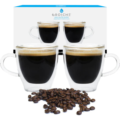 GROSCHE Turin Double Walled Espresso Cups [70ml]