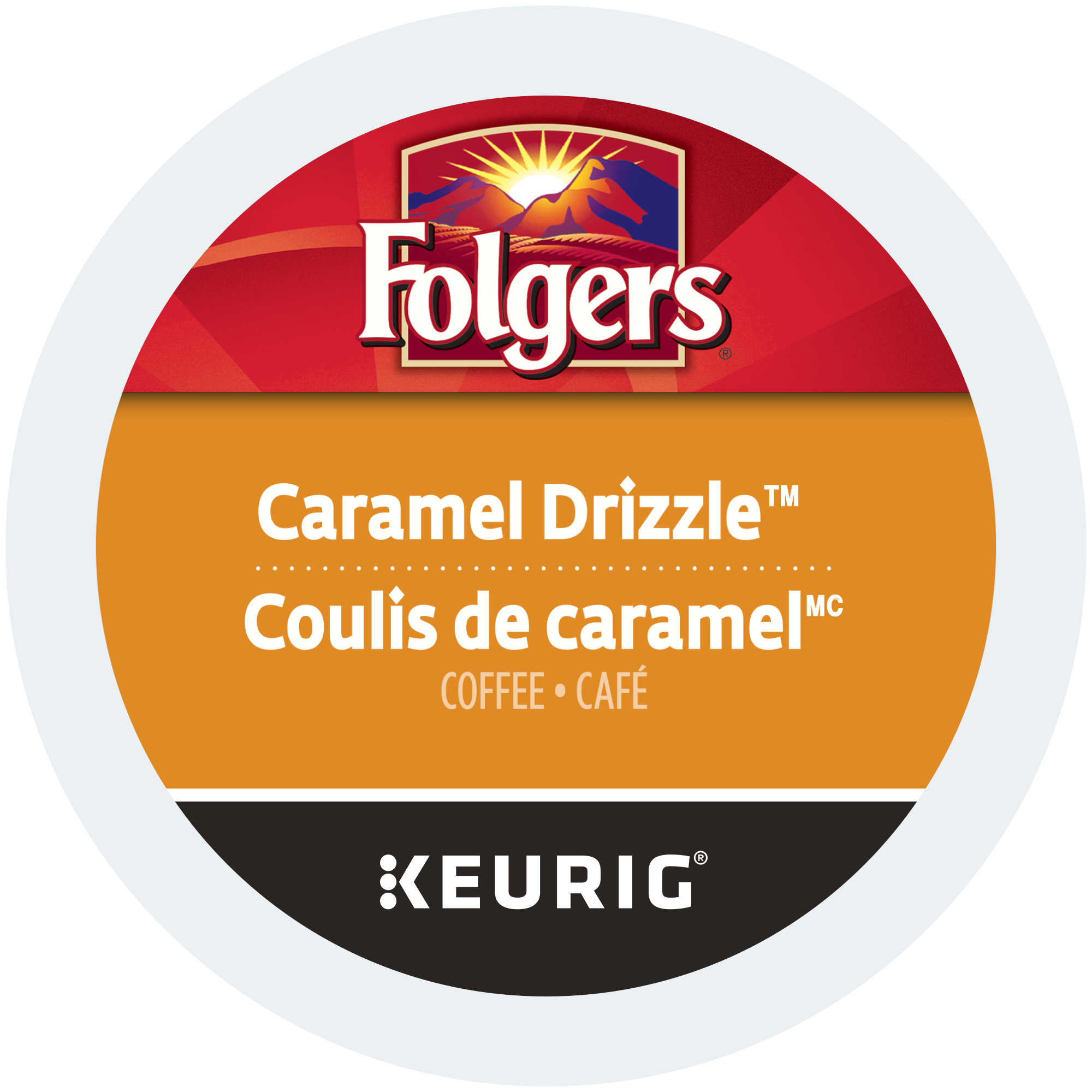 Folgers Gourmet Selections® Caramel Drizzle KCup Gold Roast Gold