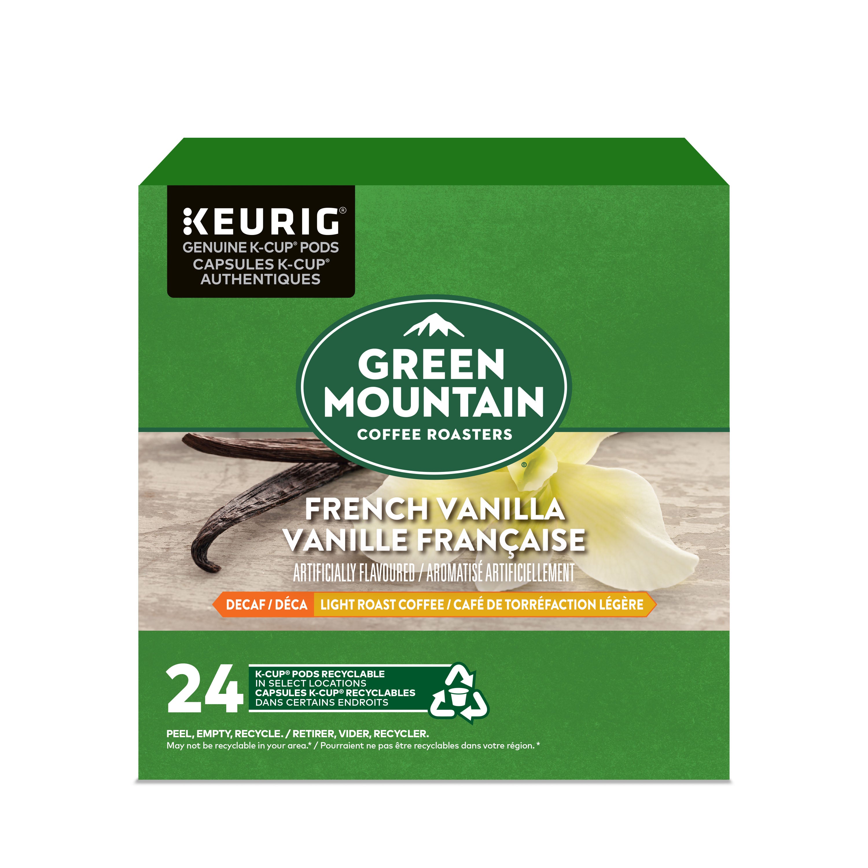 Green Mountain Coffee French Vanilla Decaf K Cups Gold Roast