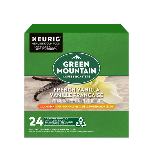 Green Mountain® (GMCR) French Vanilla Decaf [24 pack] - Gold Roast Coffee Service Ltd.