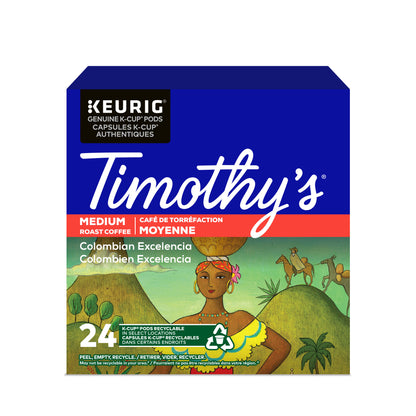 Timothy's® Colombian Excelencia Coffee [24 pack] - Gold Roast Coffee Service Ltd.