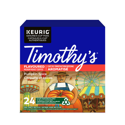 Timothy's® Pumpkin Spice Coffee [24 pack] - Gold Roast Coffee Service Ltd.