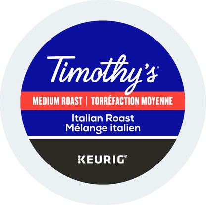 Timothy's® Italian Blend Coffee [24 pack] - Gold Roast Coffee Service Ltd.