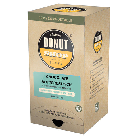 Not Keurig Compatible: Reunion Island 100% Compostable Pods - Chocolate Buttercrunch [16 pack]