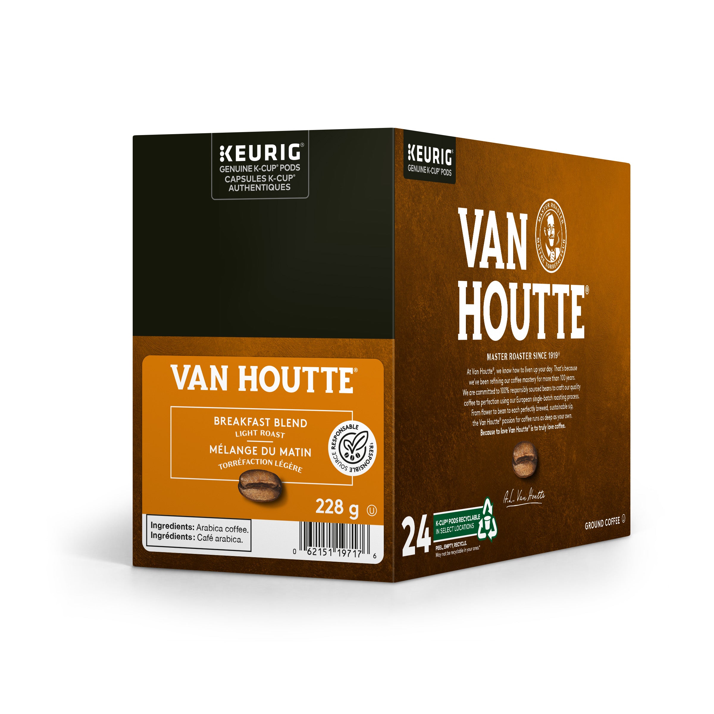 Van Houtte® Vanilla Hazelnut Decaf K-Cups | Gold Roast – Gold
